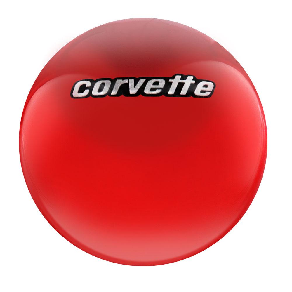 Licensed Corvette Emblem Red Round Knob Cane w/ Custom Wood Shaft & Collar Quality Original