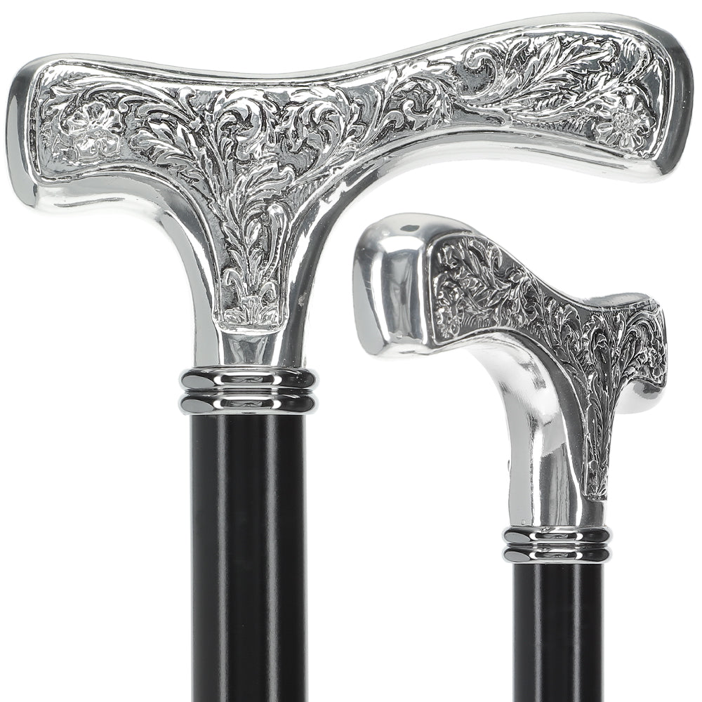 Italian Import: Silver 925r Embossed Fritz Handle Cane Recommend Online