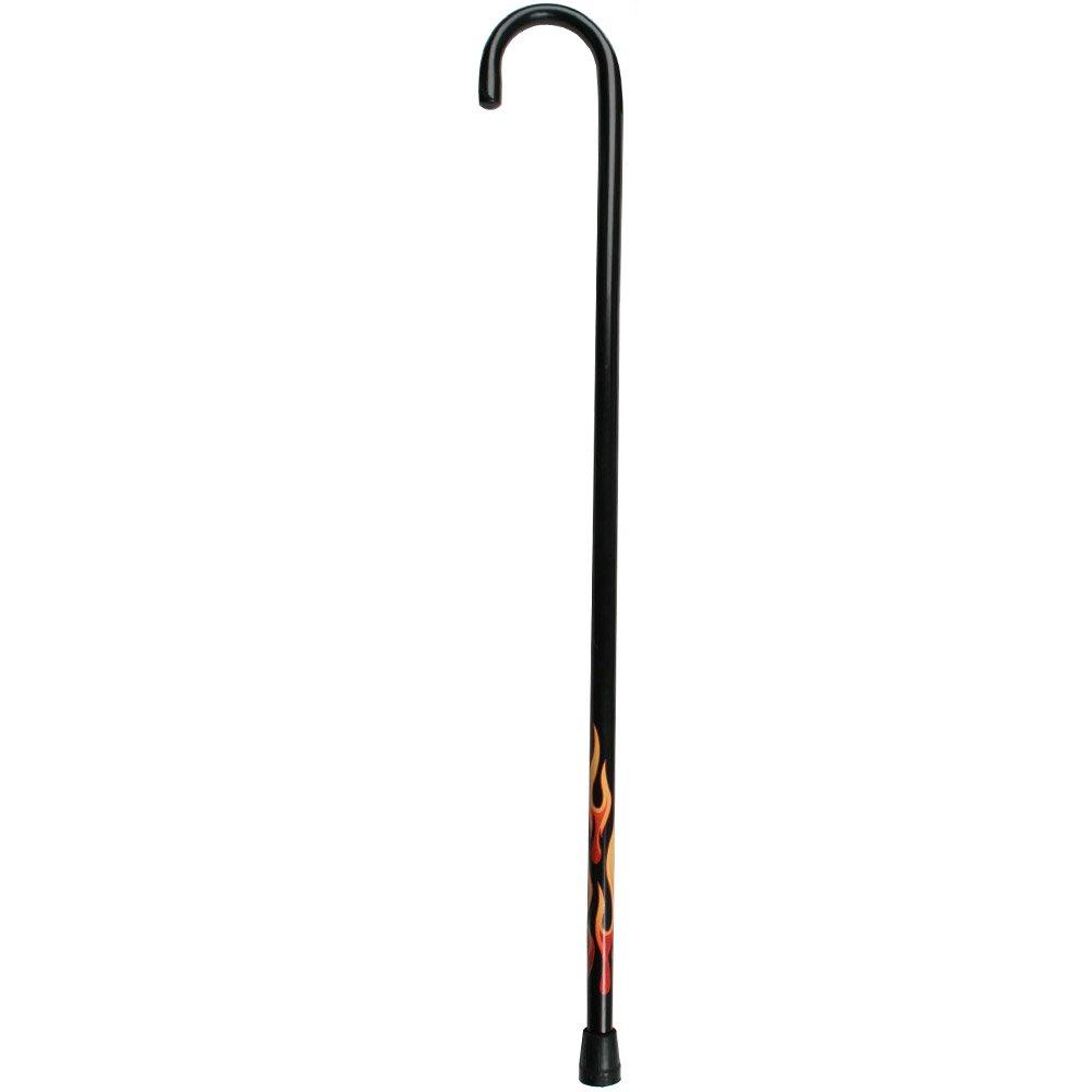 Scratch and Dent House Flame Tourist Walking Cane with Black Beechwood Shaft V1552 Fashion Style Cheap Online