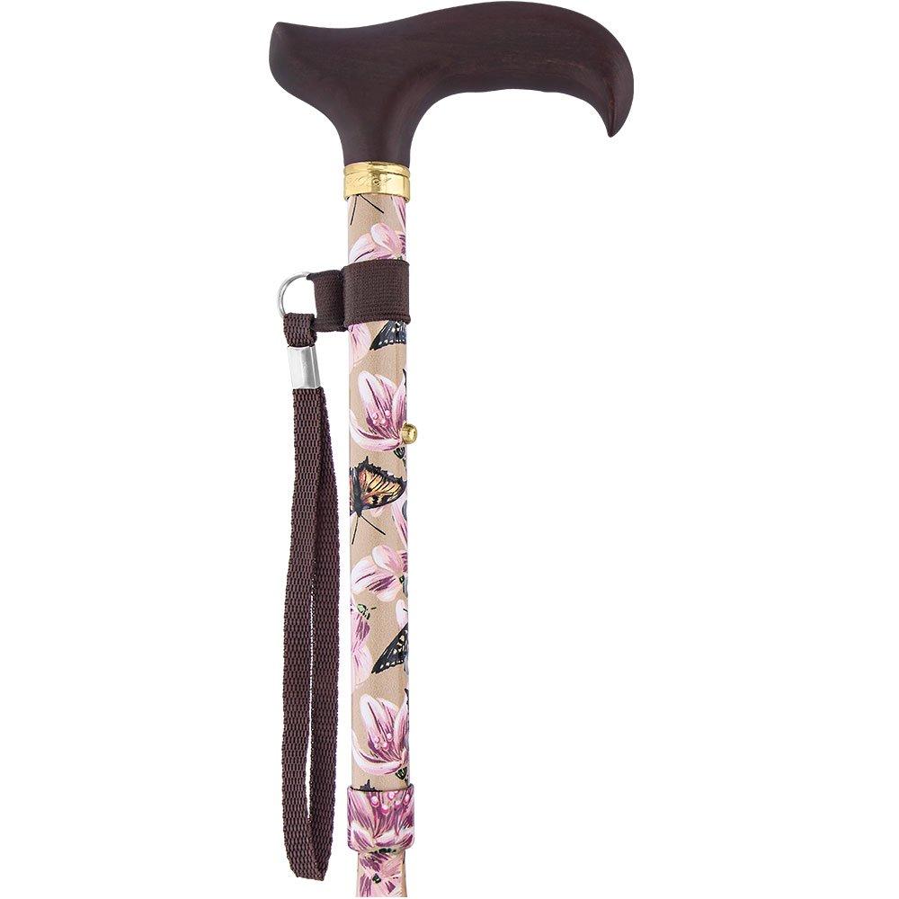 Lily & Butterfly Derby: Elegant, Adjustable Folding Cane Outlet Purchase