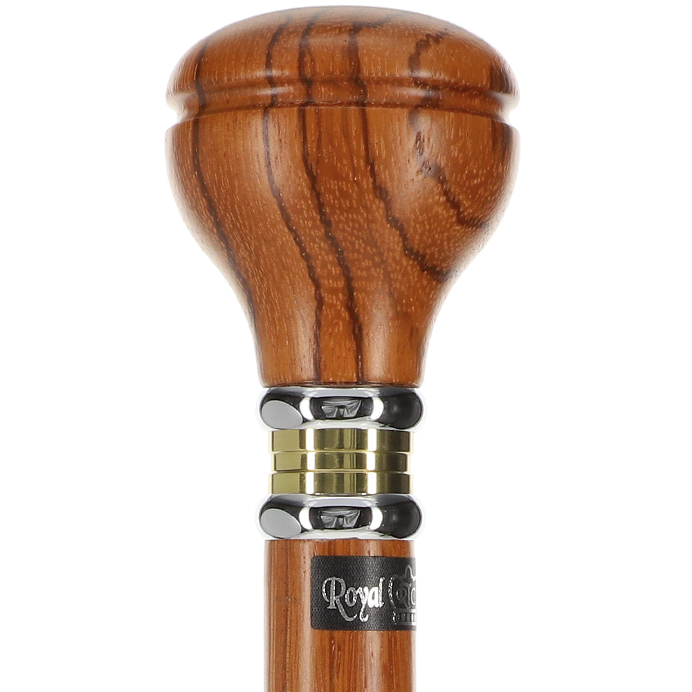 Scratch and Dent Rosewood Flat Top Knob Handle Walking Stick With Rosewood Shaft and Two Tone Collar V2281 Buy Cheap Fake