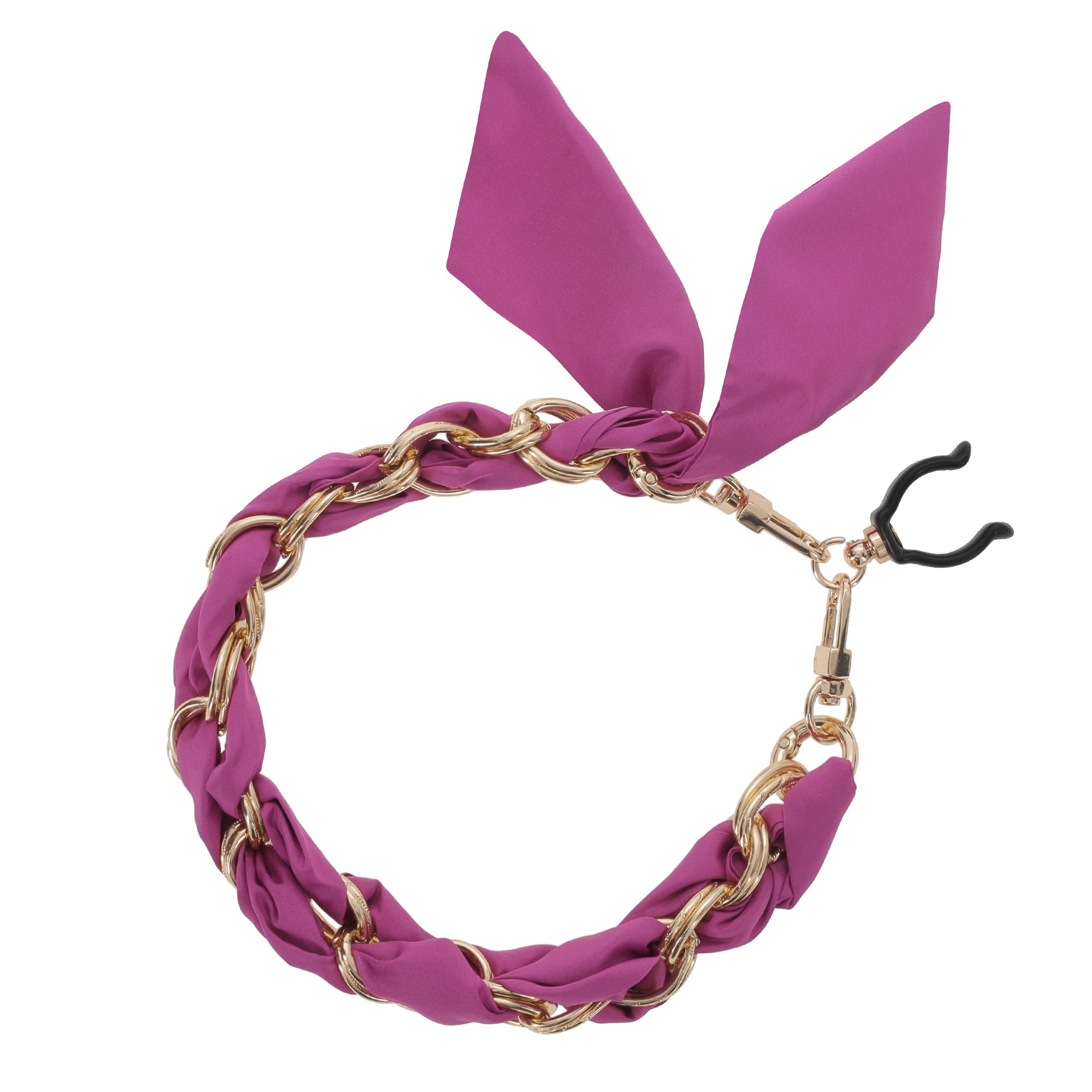 Gold Chain Wrist Strap - Luxury Purple Pink Silk Satin Scarf for 16mm-18mm canes Outlet Nicekicks