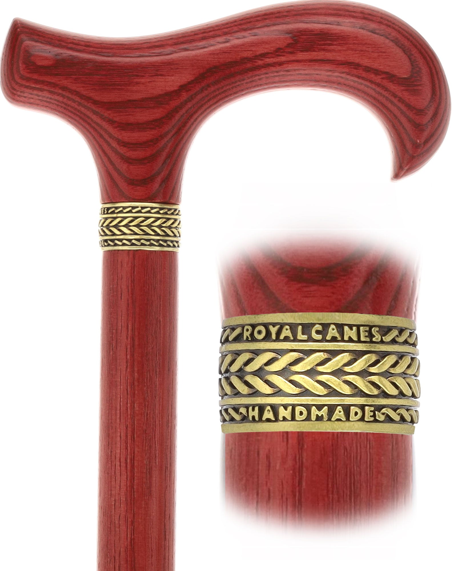 Super Strong Derby Handle Cane - Ash Wood, Pewter Wheat Collar, Matching Stain, 3 Color Options Buy Cheap With Mastercard