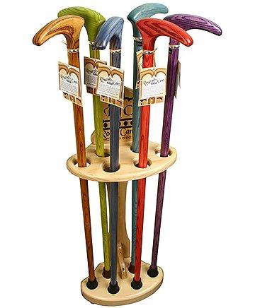 Premium Compact Cane Stand, Pine Wood - Holds 6 Marketable Cheap Pice