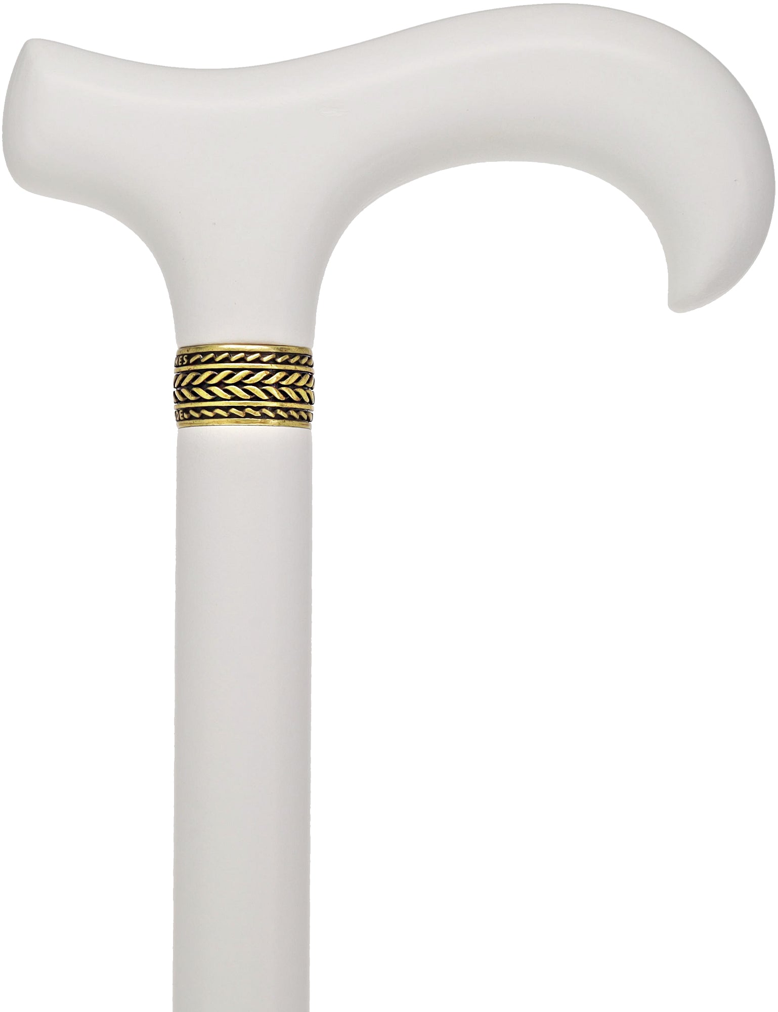 Sleek White Derby Handle: Beechwood Shaft with Polished Finish Cheap Big Sale