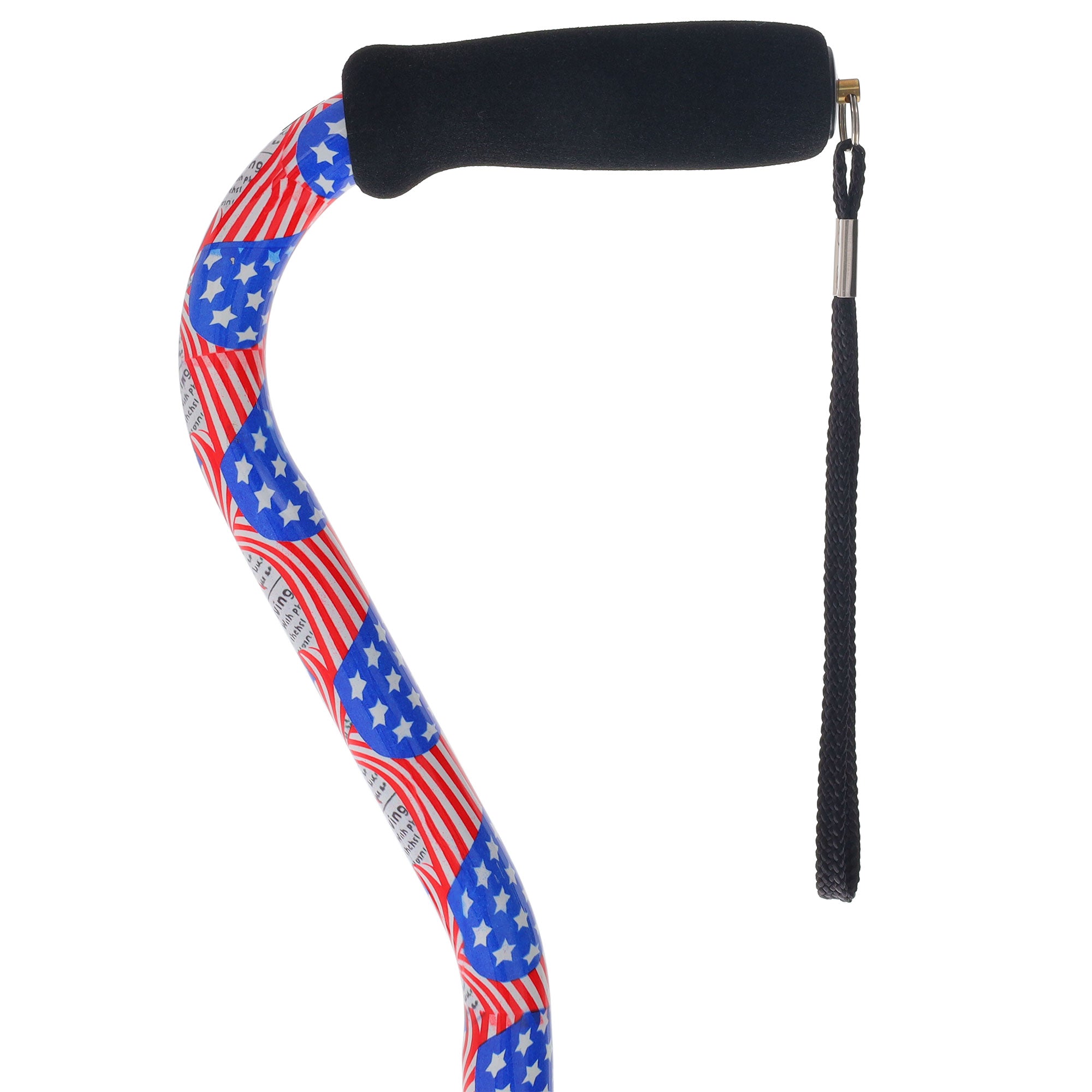 Limited single item listing:  American Flag Adjustable Offset Walking Cane With Credit Card