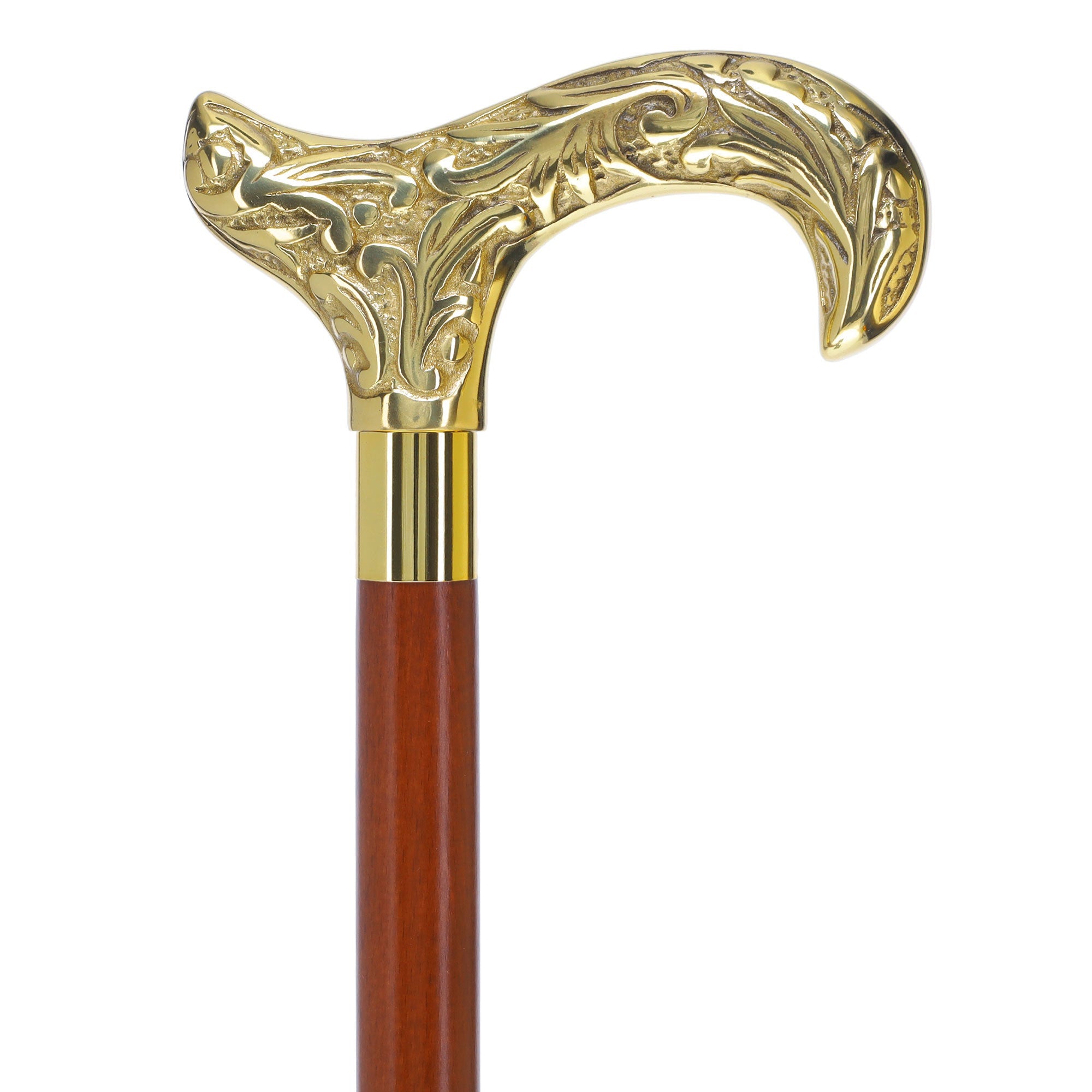 Scratch and Dent Premium Brass Derby Handle Walking Cane: Custom Shaft & Collar V2354 Where To Buy Cheap Real