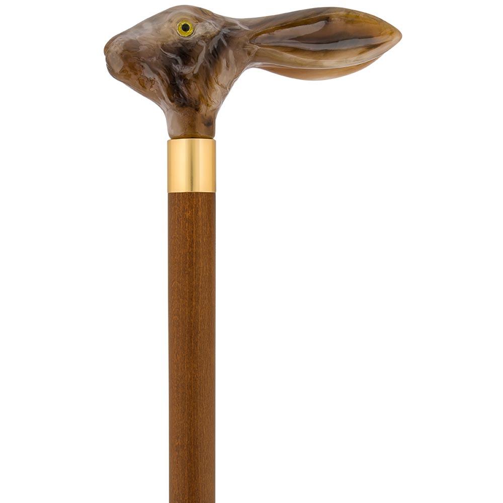 Adorable Bunny Rabbit Head-Italian Handle Cane w/ Custom Shaft & Collar Best Place To Buy Online