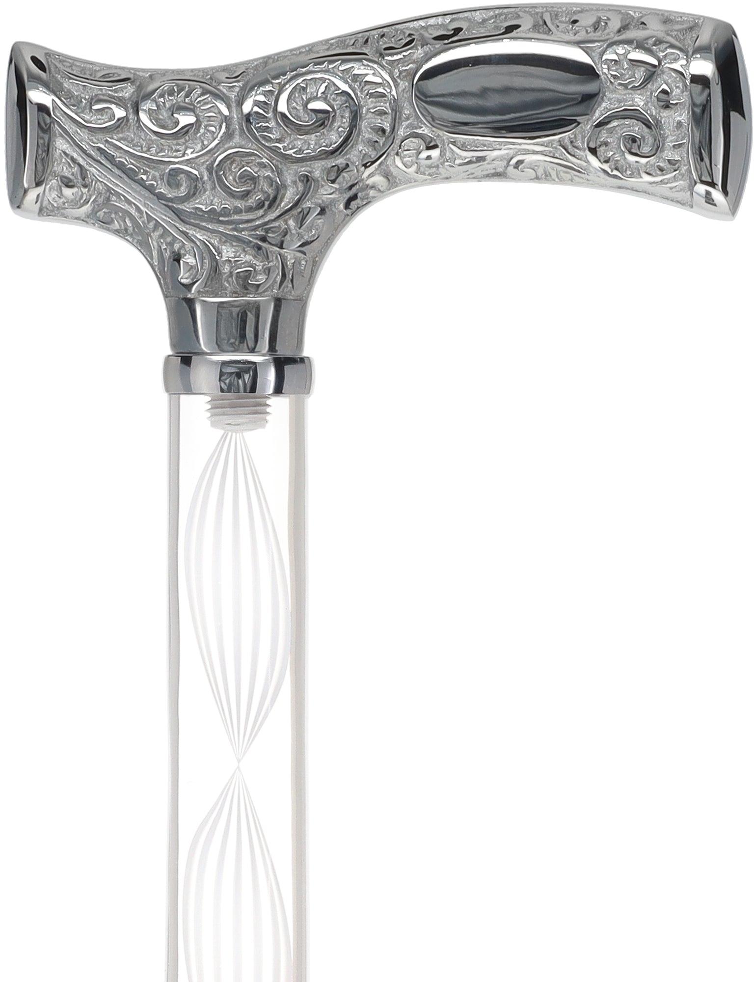Make It Yours: Invisible Clear Shaft w/ Premium Chrome Brass Cane The Cheapest For Sale