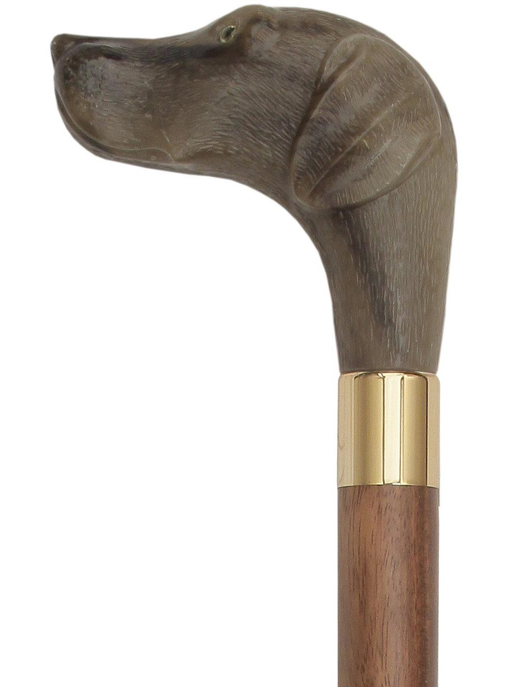 Brown Labrador Head-Italian Handle Cane w/ Custom Shaft and Collar Inexpensive For Sale