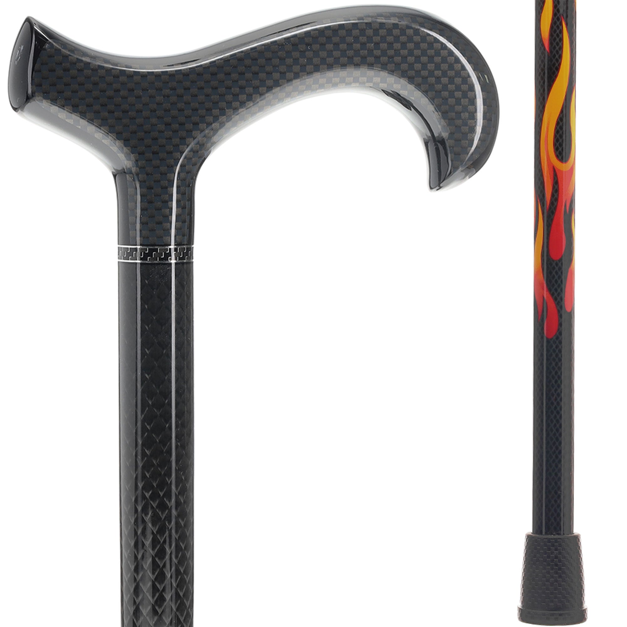 Scratch and Dent Exclusive Dr. House Flame Derby Cane - Carbon Fiber V3458 Ebay