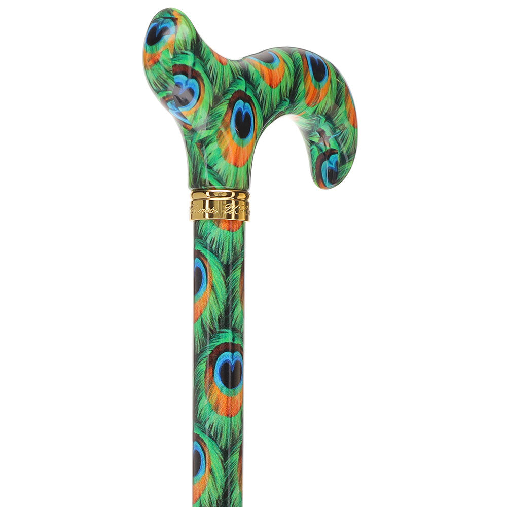 Pretty Peacock: Designer Adjustable Cane w/ Patterned Handle Clearance Recommend