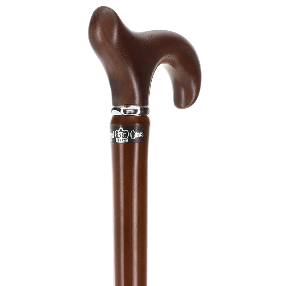 Bamboo Shaft Cane with Walnut Derby Handle: Elegant Design Free Shipping Original