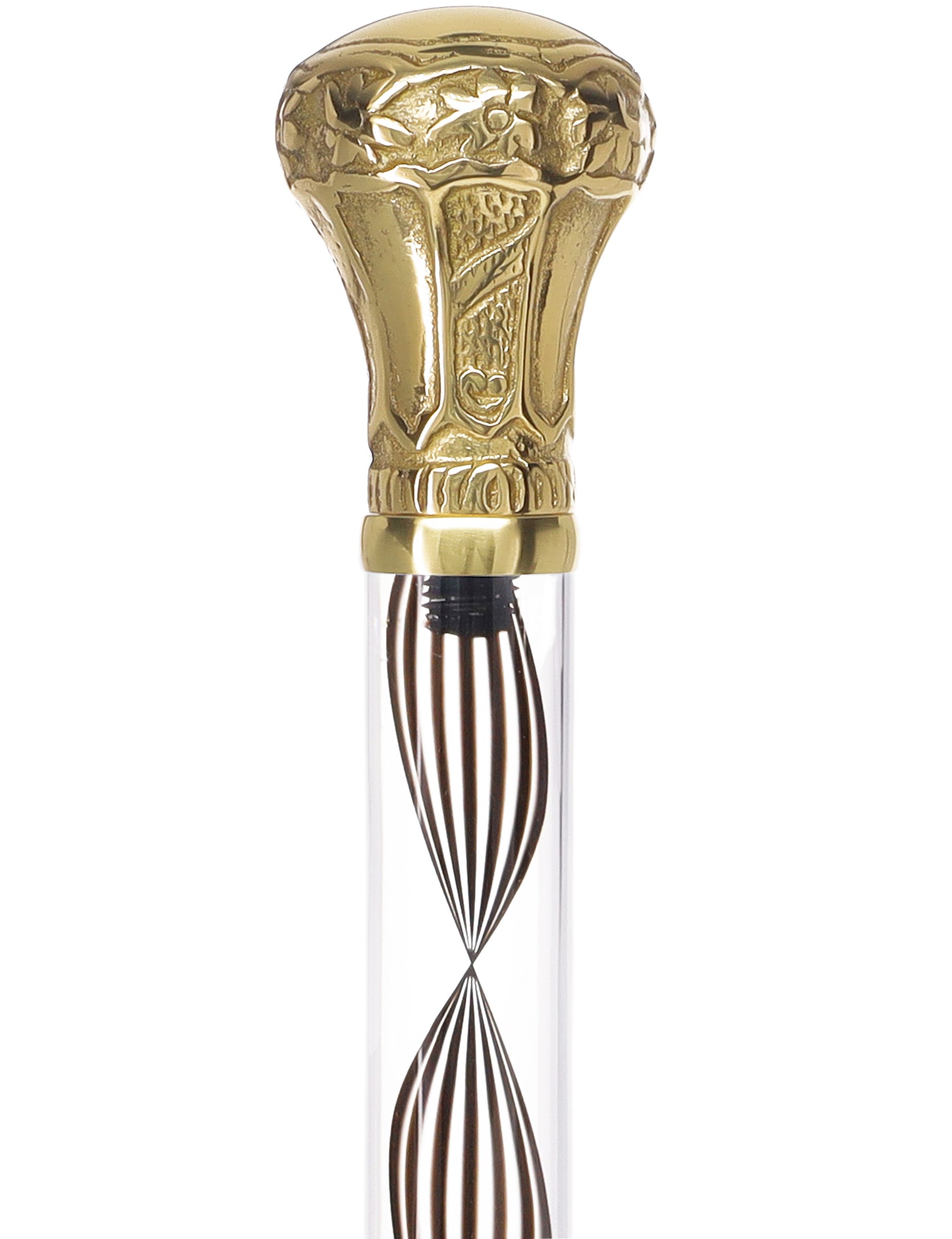 Crystal Elegance Brass Knob Cane with Invisible Acrylic Shaft Options Outlet Huge Surprise