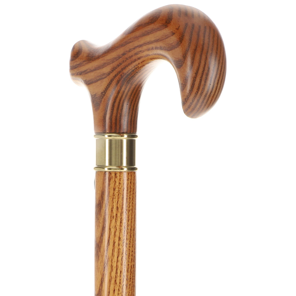 Scratch and Dent Extra Long, Super Strong Espresso Derby Walking Cane With Ash Wood Shaft and Brass Collar V2134 Very Cheap Cheap Online