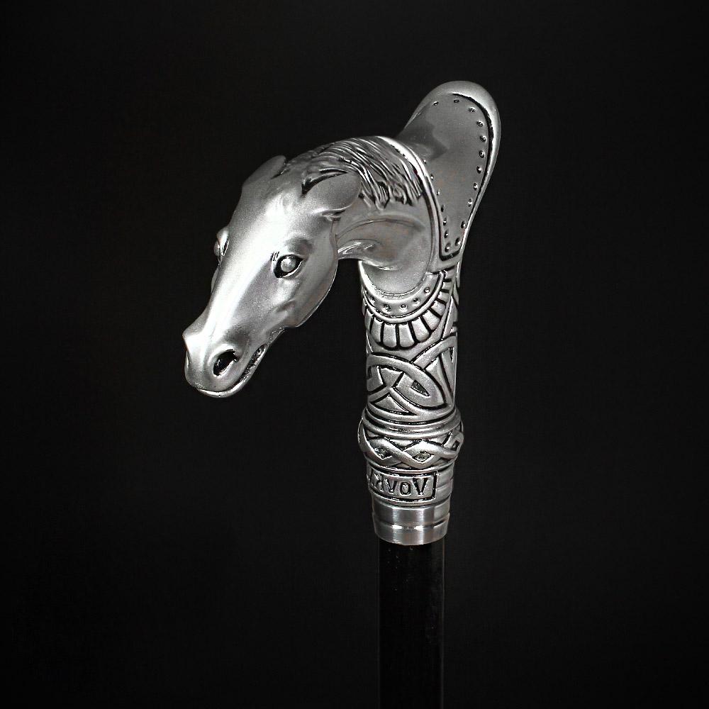 Scratch and Dent Horse Artisan Intricate Hand Casted Cane V2369 Find Great For Sale