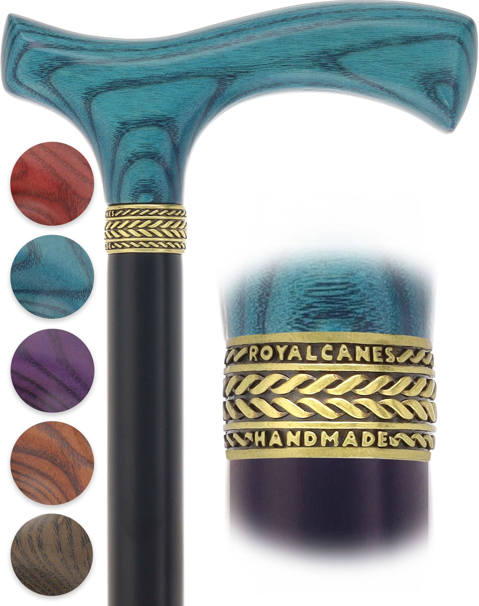 Royal Canes Comfort Fritz: Wood-Stained, Pewter Collar, 6 Color Options Cheap Sale Comfortable