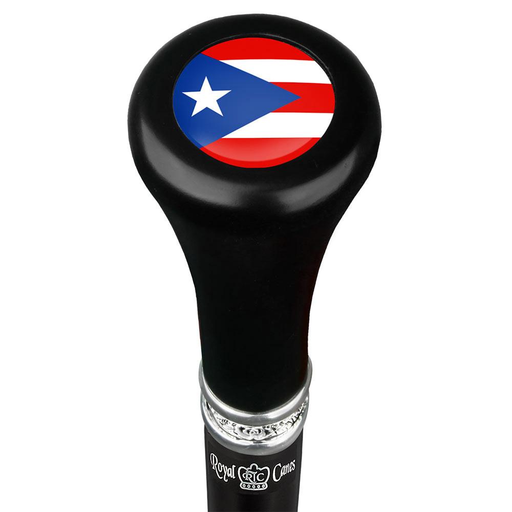 Puerto Rico Flat Top Stick: Beechwood Shaft Pewter Shop Offer Cheap Pice