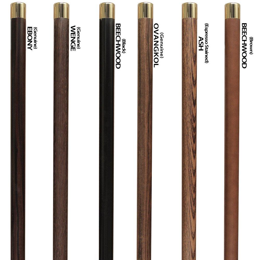 Scratch and Dent Brass Knob Handle Walking Cane w/ Brown Beechwood Shaft and Aluminum Gold Collar V3149 Cheap With Mastercard