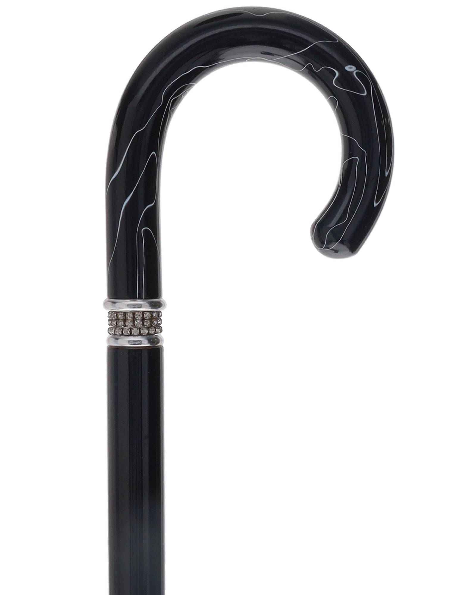 Limited single item listing: Black Tourist walking cane w/ Rhinestone collar Recommend Cheap Pice