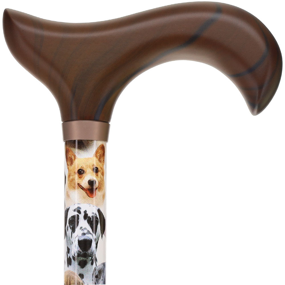 Dog Lovers: Designer Adjustable Cane w/ Wooden Handle Collections For Sale