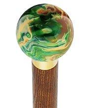 Emerald Dream Pearl Round Knob Cane w/ Custom Color Ash Shaft & Collar Cheap Discount Sale