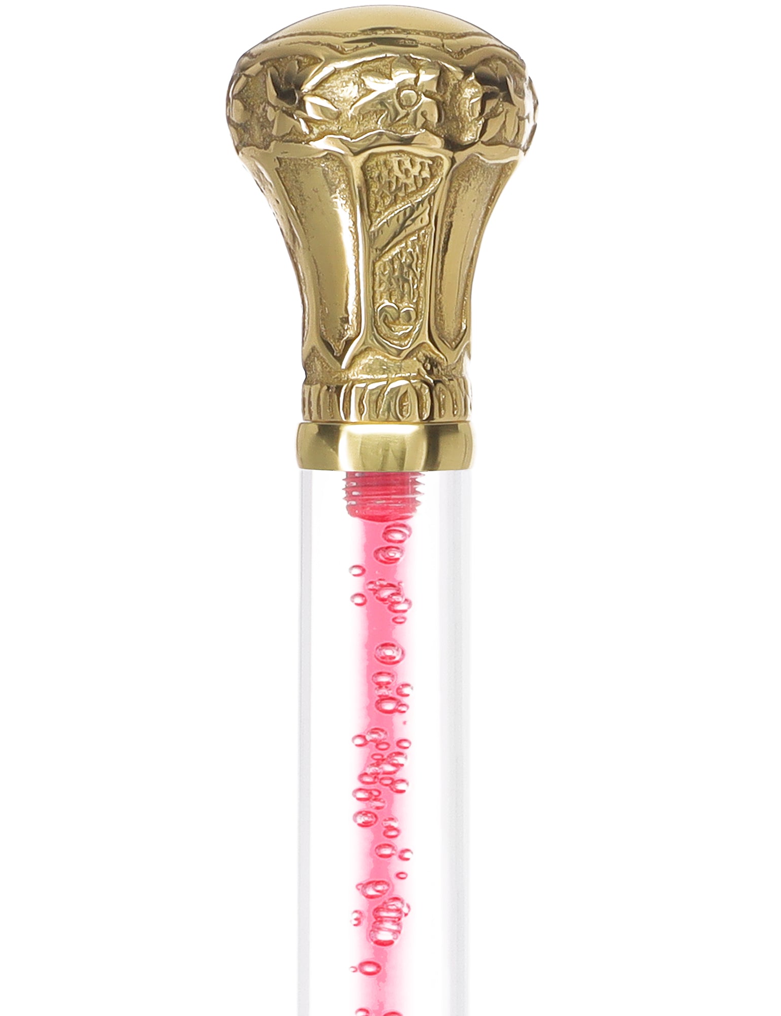 Color Crystal Elegance Brass Knob Cane with Invisible Acrylic Shaft Options Low Cost Cheap Pice