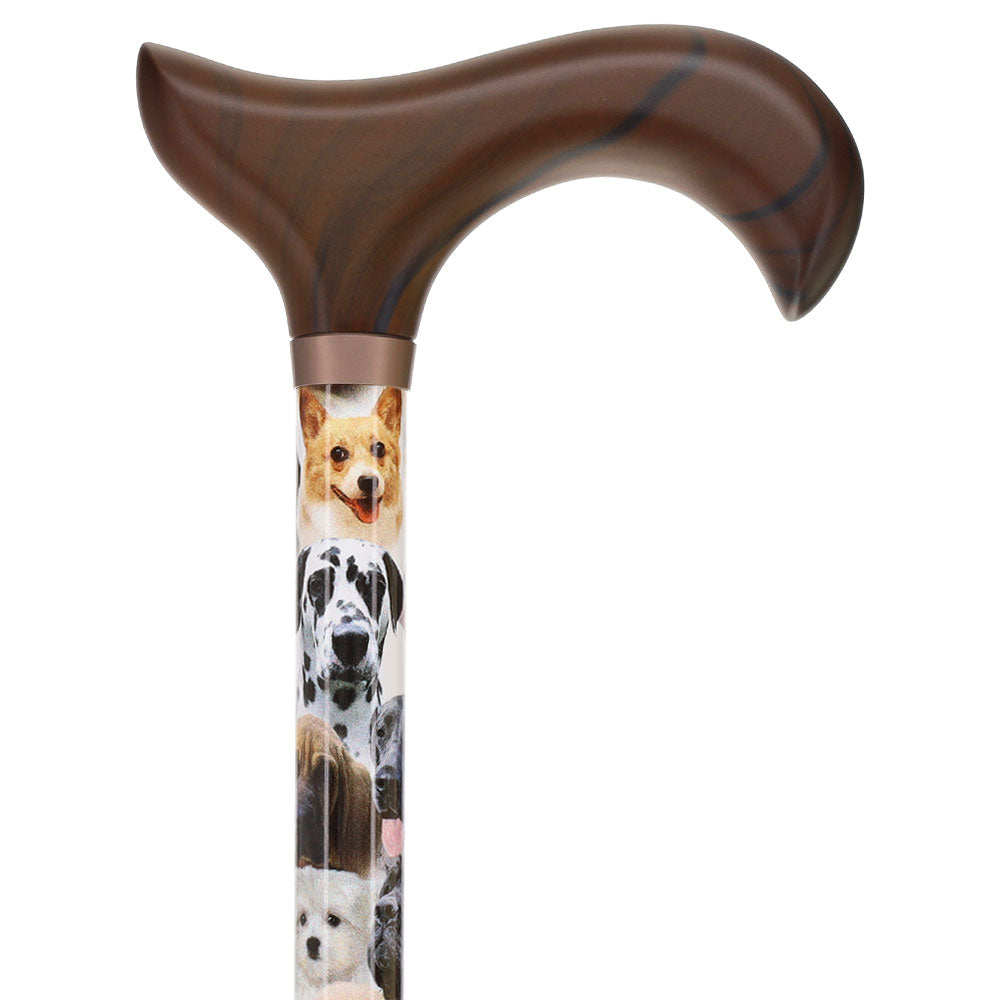 Dog Lovers: Designer Adjustable Cane w/ Wooden Handle Collections For Sale