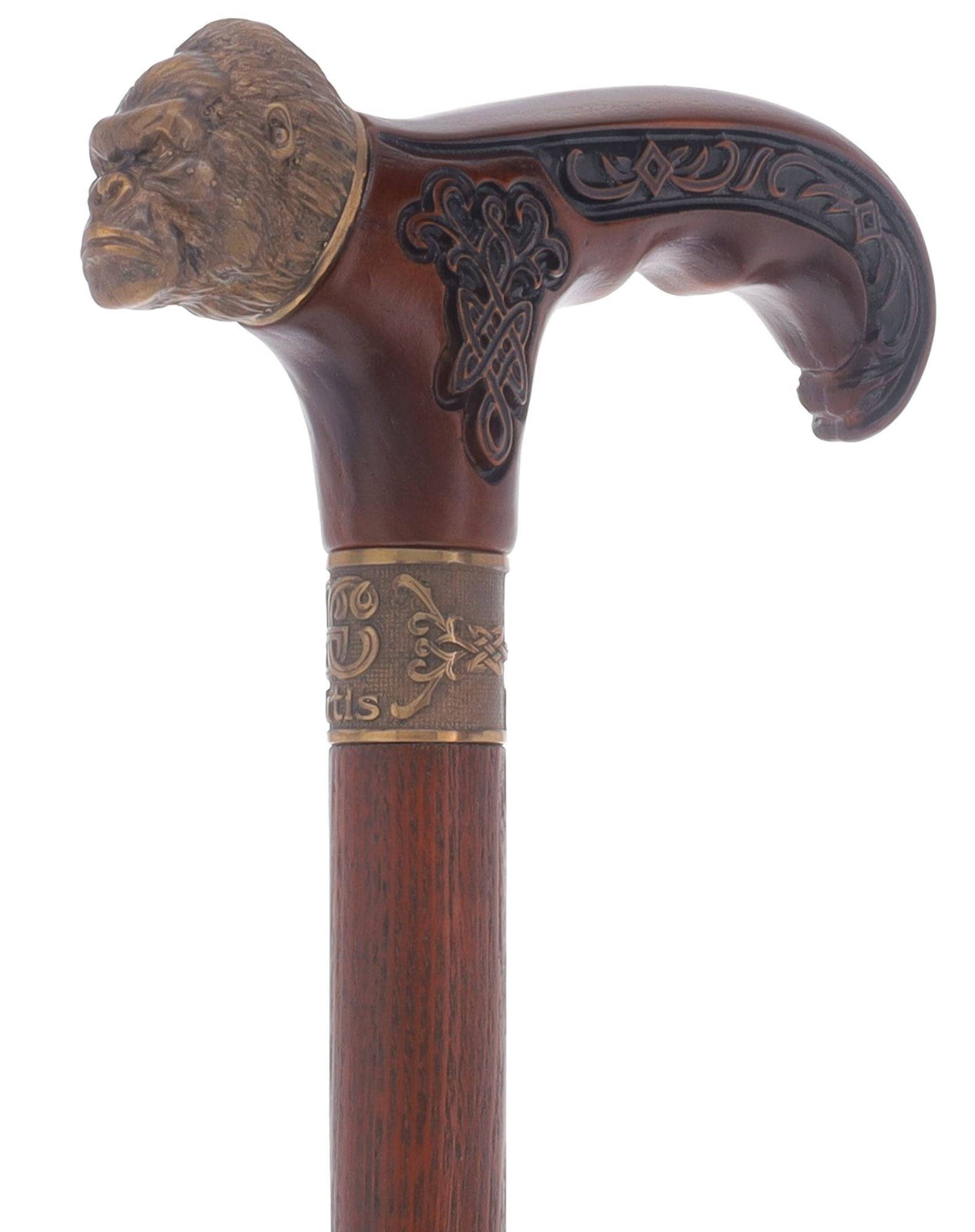 King Kong: Bronze Artisan Intricate Detail Design Cane Clearance Manchester