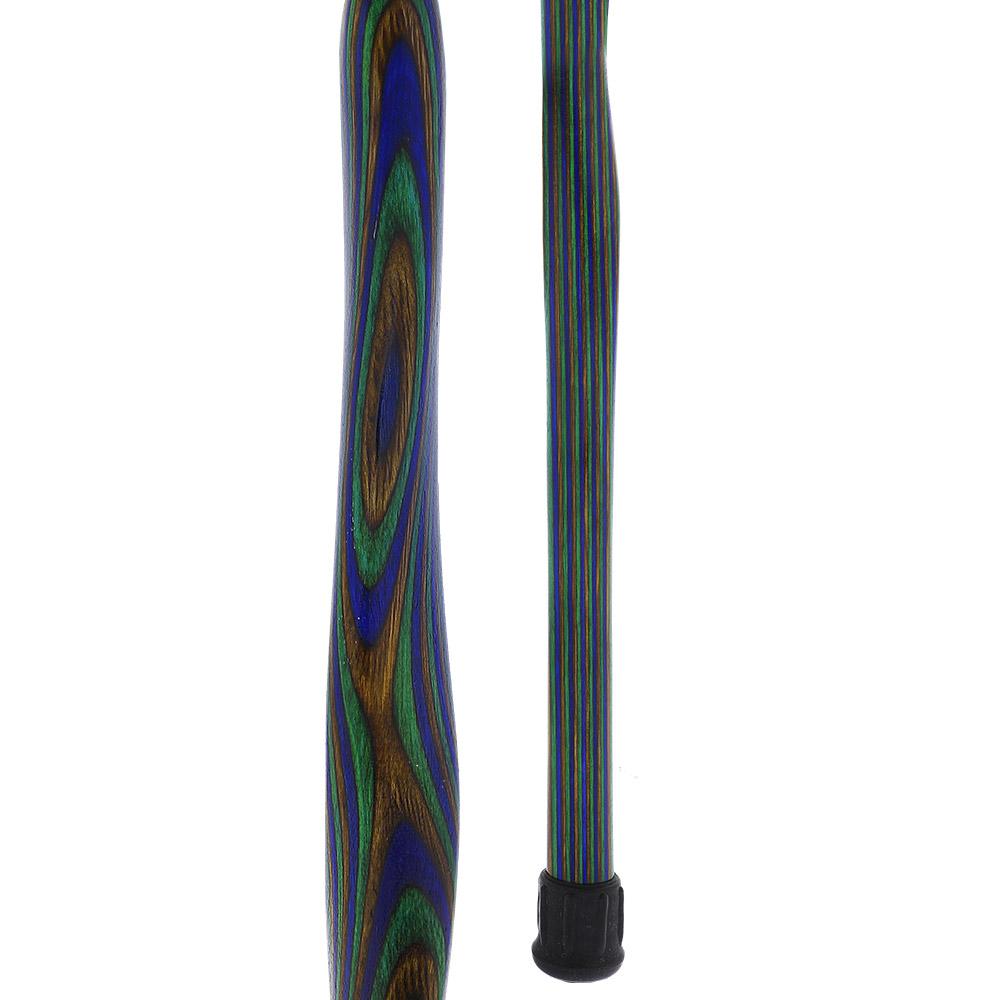 USA-Made Twisted Design Cane: Green, Blue & Brown Colorwood Countdown Package Cheap Pice