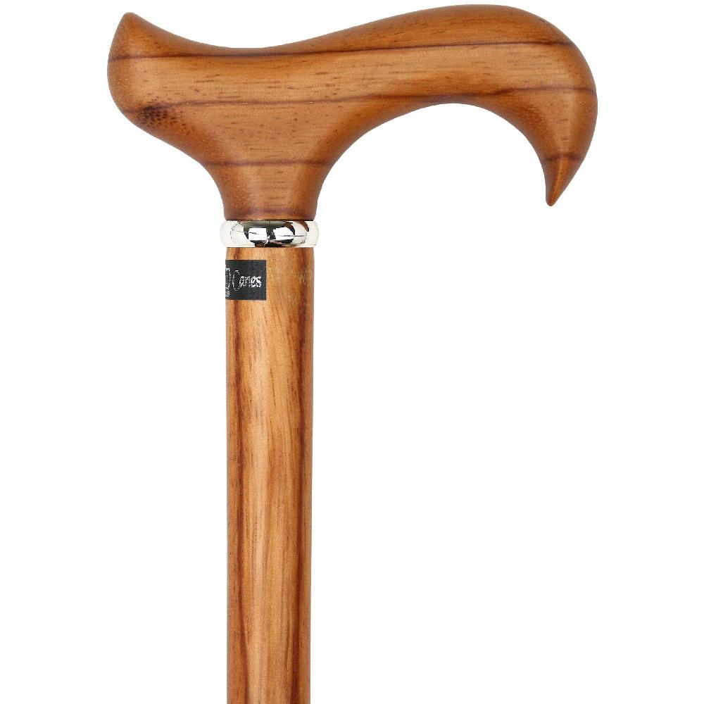 Scratch & Dent Genuine Rosewood Derby walking Cane With Rosewood Shaft and Silver Collar V1296 Cheap Sale Outlet Store