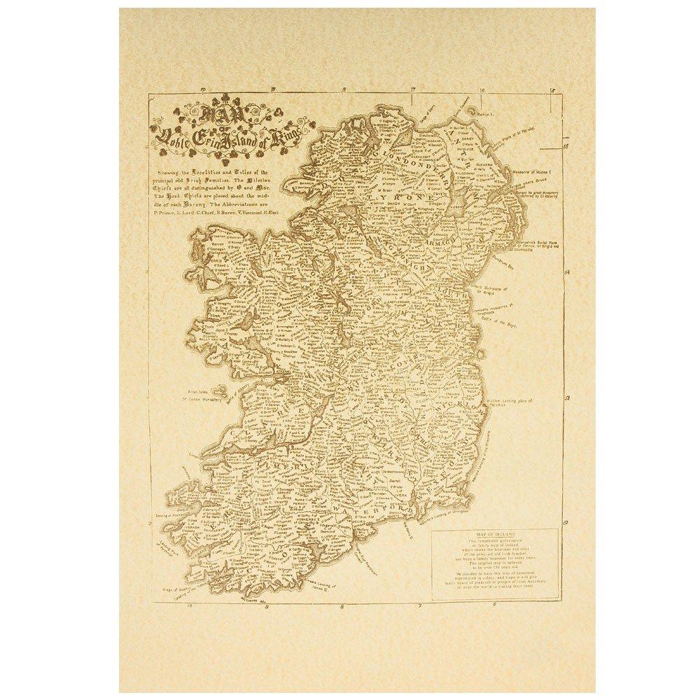 Map of Irish Names Sale Lowest Pice