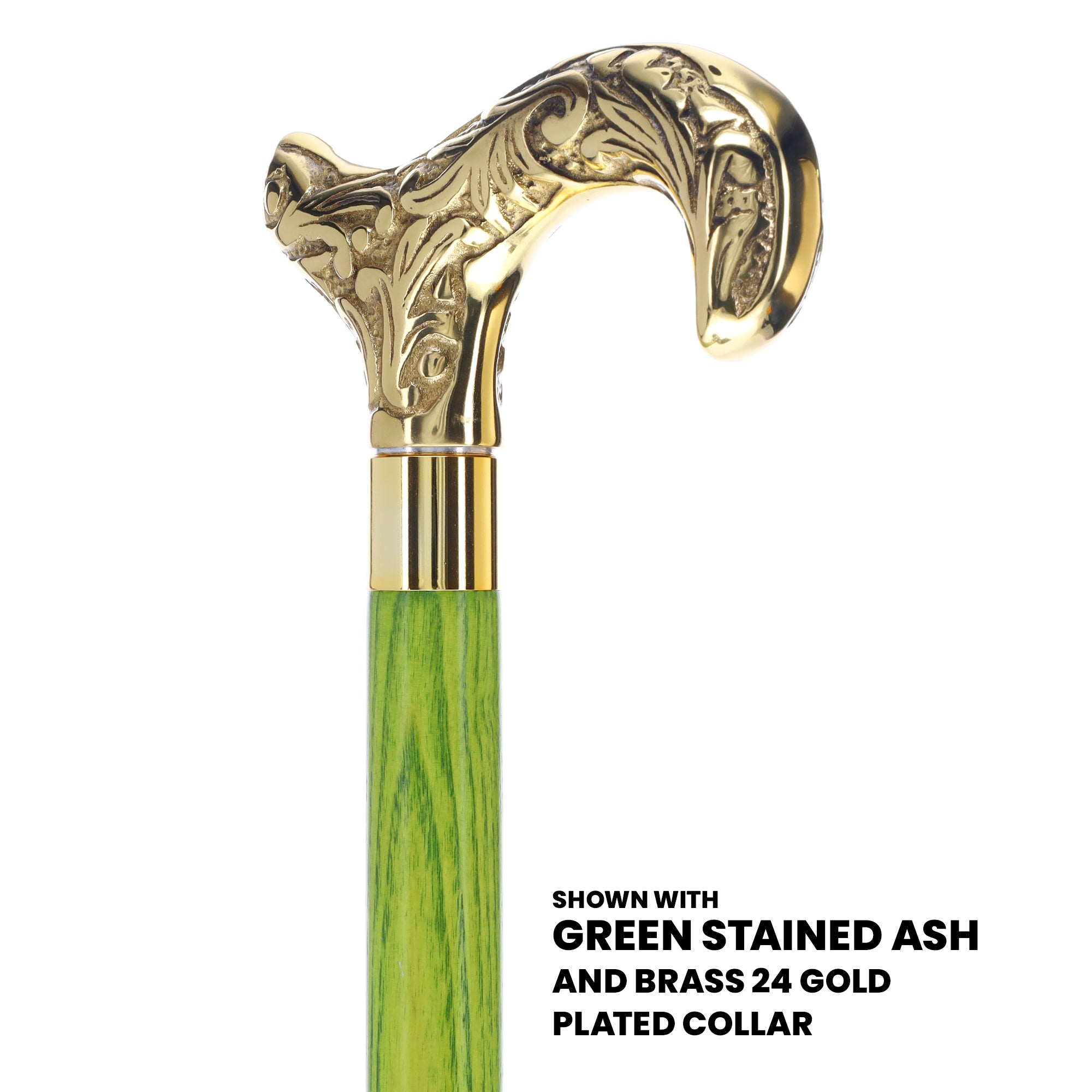 Premium Brass Derby Handle Cane: Stained Custom Color Shaft Best Sale Online