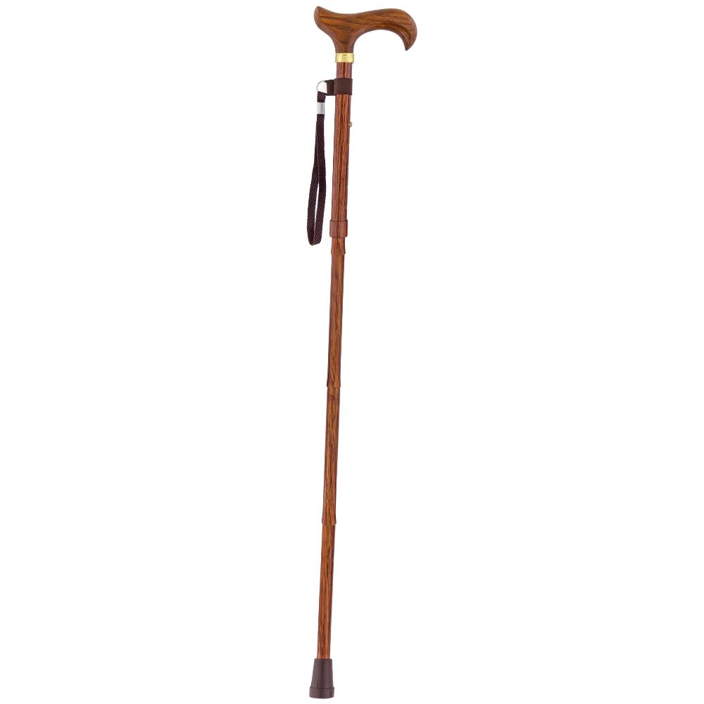 Scratch and Dent Realistic Wood Designer Folding Adjustable Walking Cane V1279 Looking For For Sale