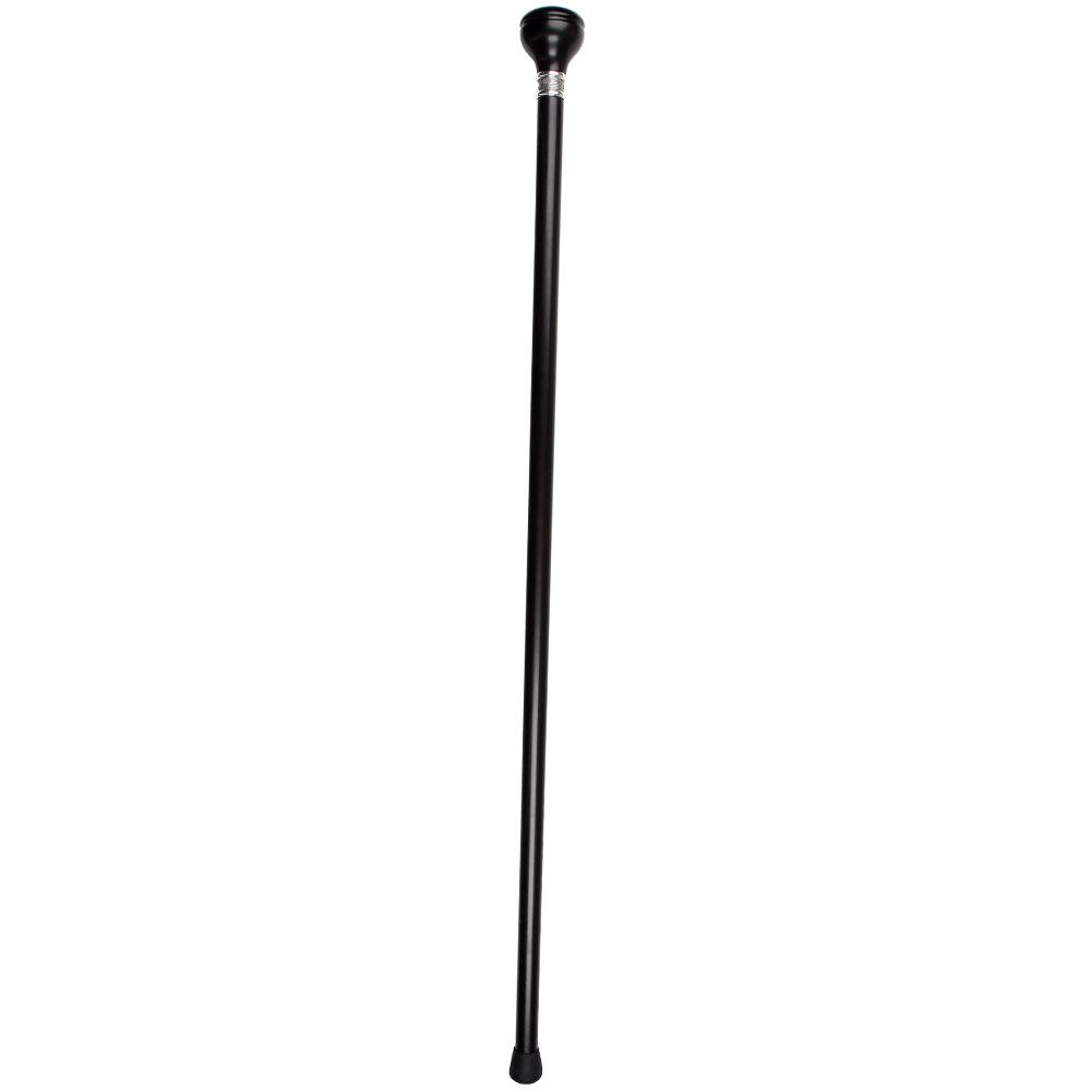 Vintage 70th Birthday Symbol Knob Walking Stick w/ Black Beechwood Shaft & Pewter Collar Outlet Extremely