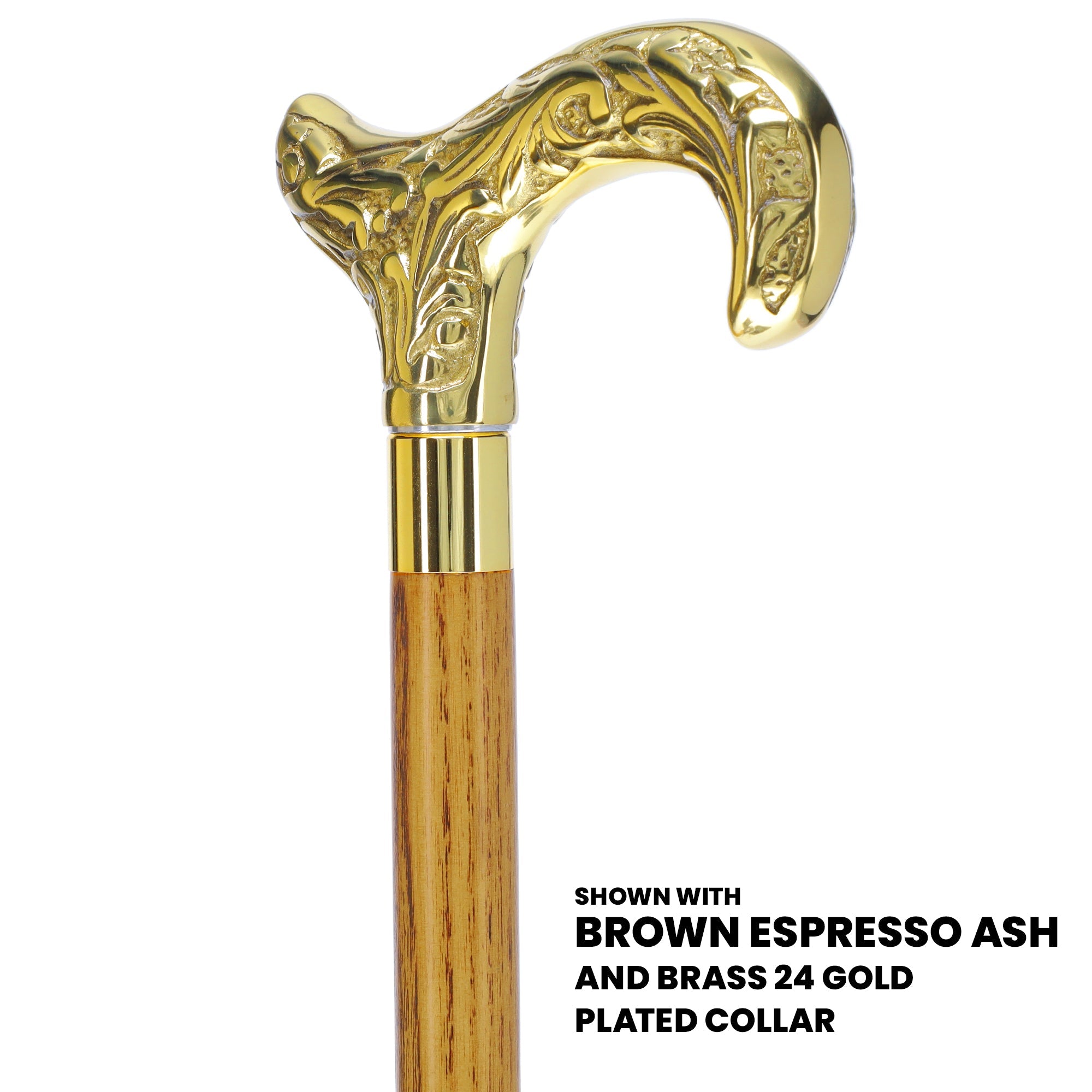 Scratch and Dent Premium Brass Derby Handle Cane: Stained Custom Color Shaft V2161 With Mastercard Cheap Online