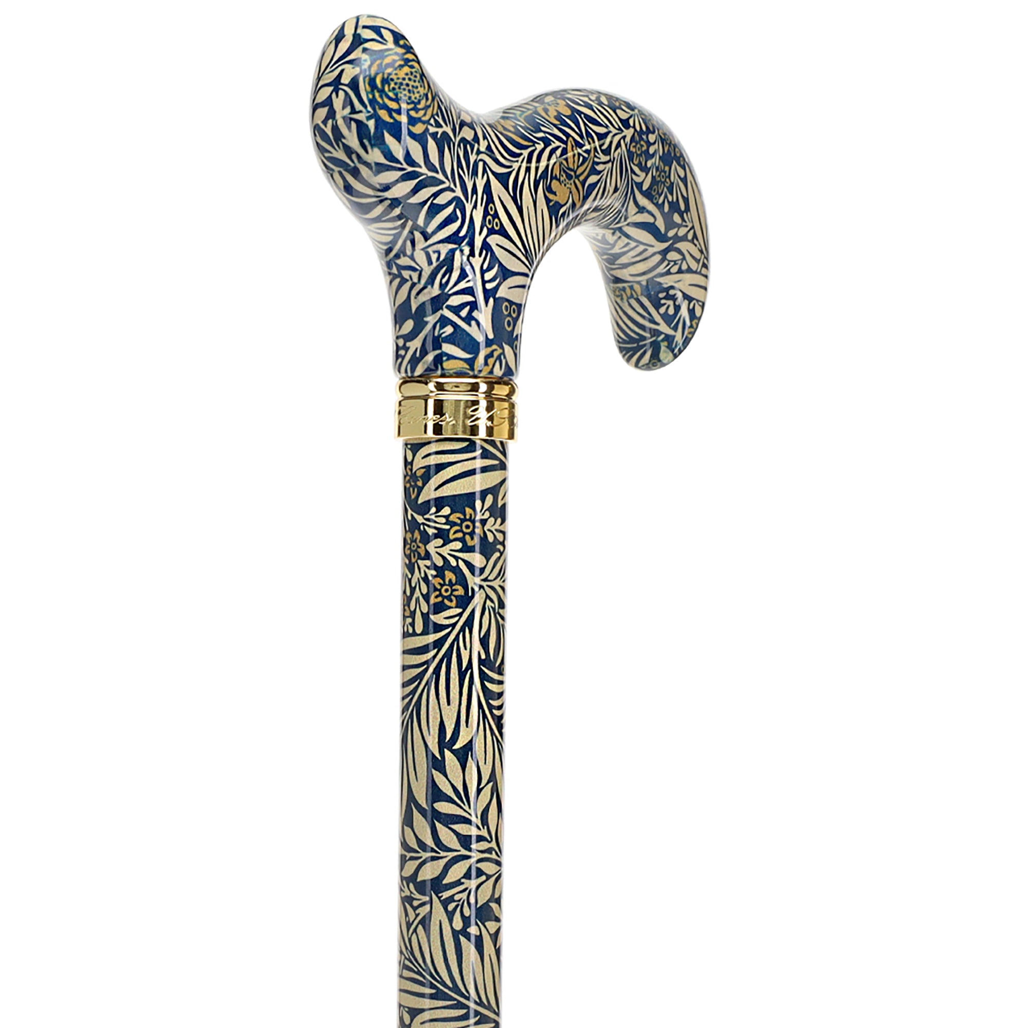 Golden Petals FashionStix: Designer Derby Cane, Adjustable Authentic For Sale