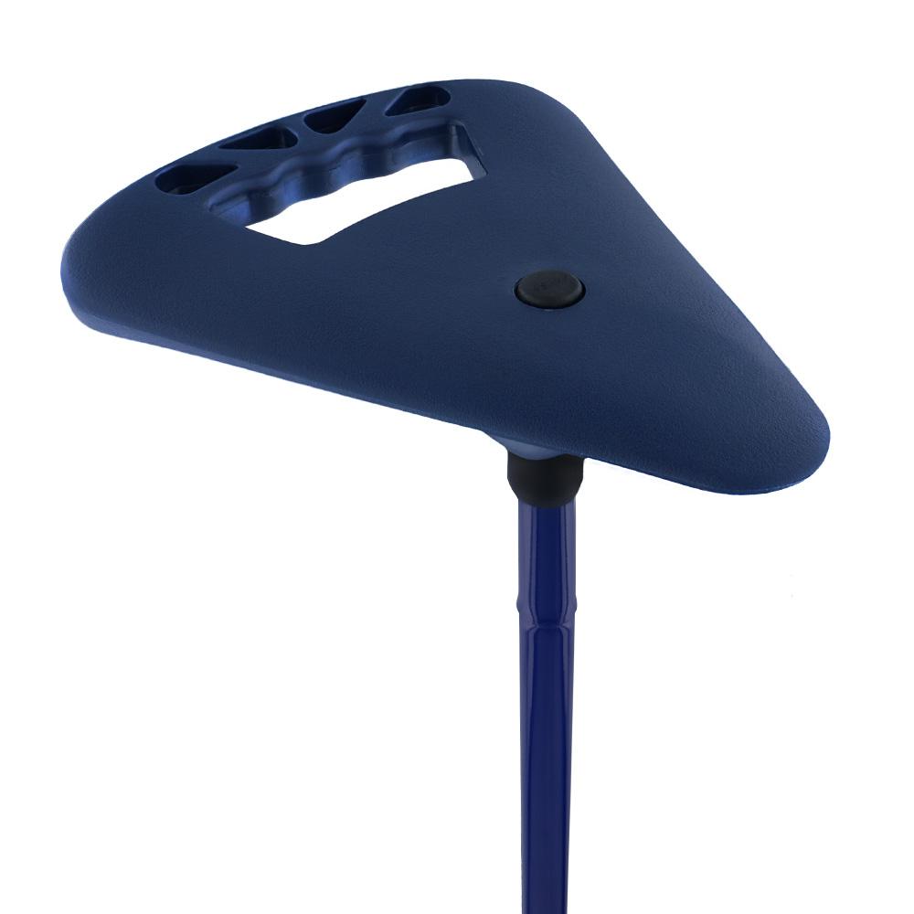 Flipstick Straight Folding Seat Cane Blue w/ Blue Bag - Non-Adjustable Pictures For Sale