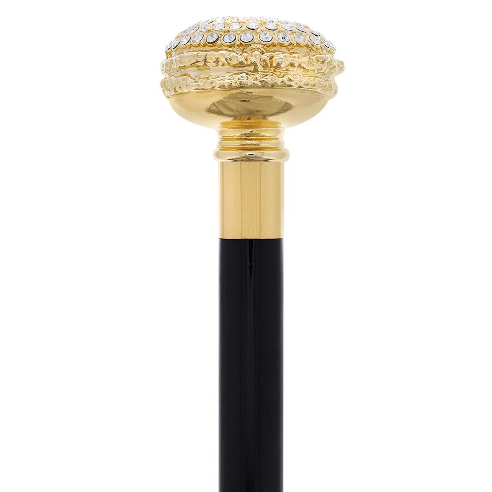 Italian Luxury: 24K Gold Plated Cane with Swarovski Rhinestones Fashionable Cheap Pice