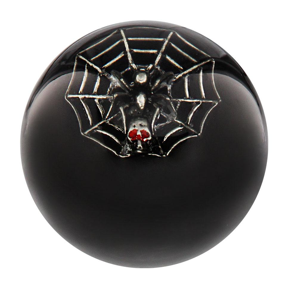 Skull & Spider Web Black Round Knob Cane w/ Custom Color Ash Shaft & Collar Cheap Sale Excellent