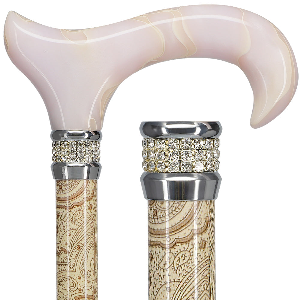 Scratch and Dent Creme Pearlz Designer Adjustable Cane V1697 Buy Cheap Cost