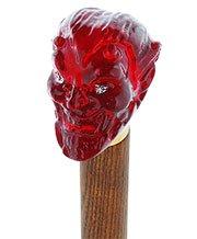 Sinister Red Devil Knob Cane w/ Custom Color Ash Shaft & Collar Buy Cheap Big Discount