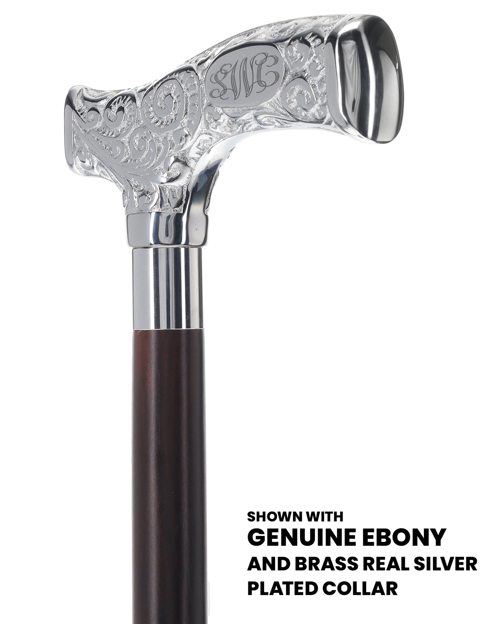 Make It Yours: Premium Chrome Cane w/ Personalized Engraving Pay With Visa For Sale