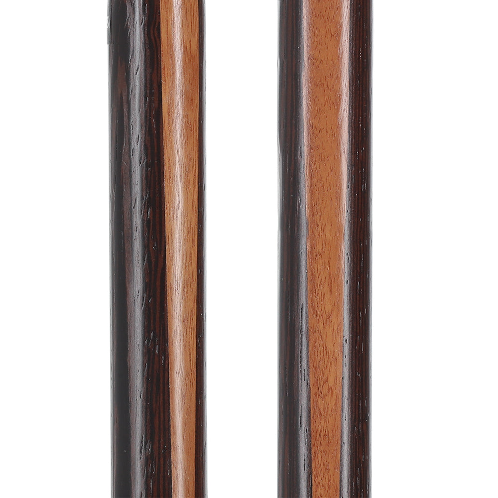 Scratch and Dent Hand-Made Afromosia Inlaid Derby Walking Cane w/ Wenge Shaft & Gold Collar V2194 Recommend Cheap Pice