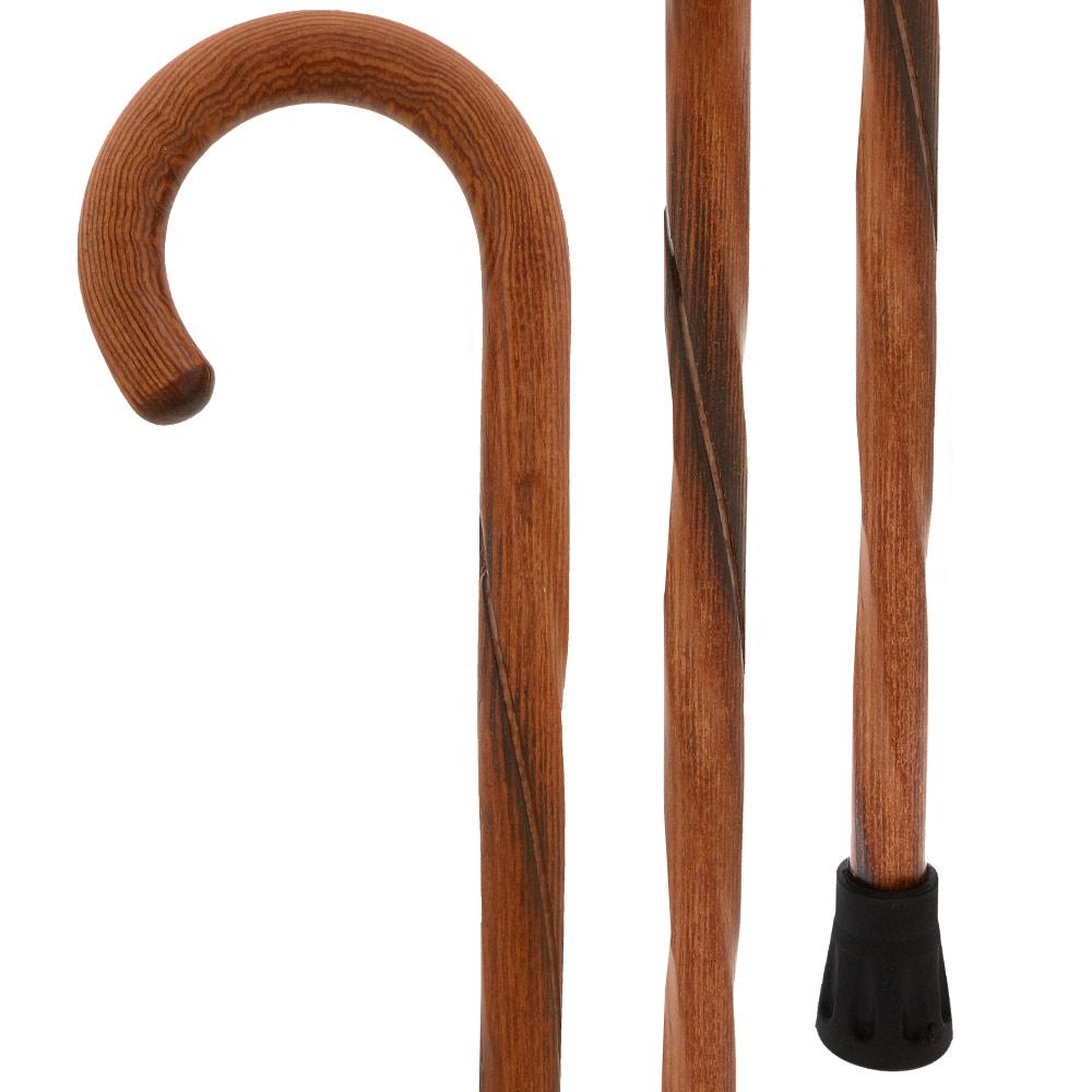 Acacia wood dark swirl crook cane Cheapest Pice For Sale