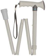 Folding Comfort Grip Cane Gray Enjoy Online