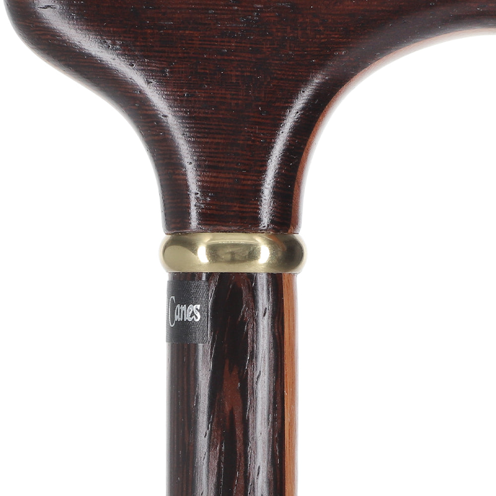 Scratch and Dent Hand-Made Afromosia Inlaid Derby Walking Cane w/ Wenge Shaft & Gold Collar V2194 Recommend Cheap Pice