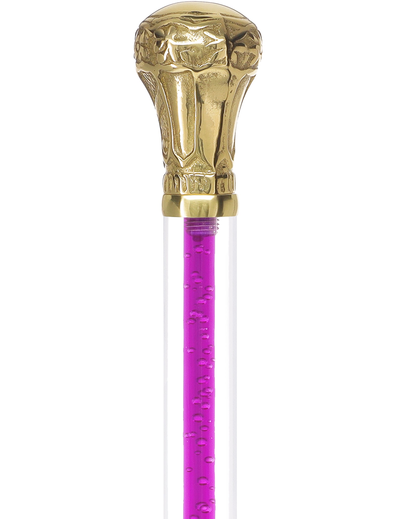 Color Crystal Elegance Brass Knob Cane with Invisible Acrylic Shaft Options Low Cost Cheap Pice