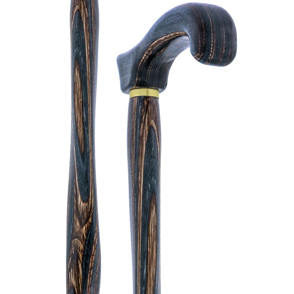 USA-Made Twisted Gunstock Cane: Black & Brown: Stylish Laminate Cheap Sale 100% Authentic