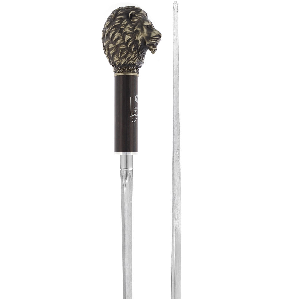 Luxury Silver Lion Head Sword-Gadget Stick - Stamina Wood Cheap New Arrival